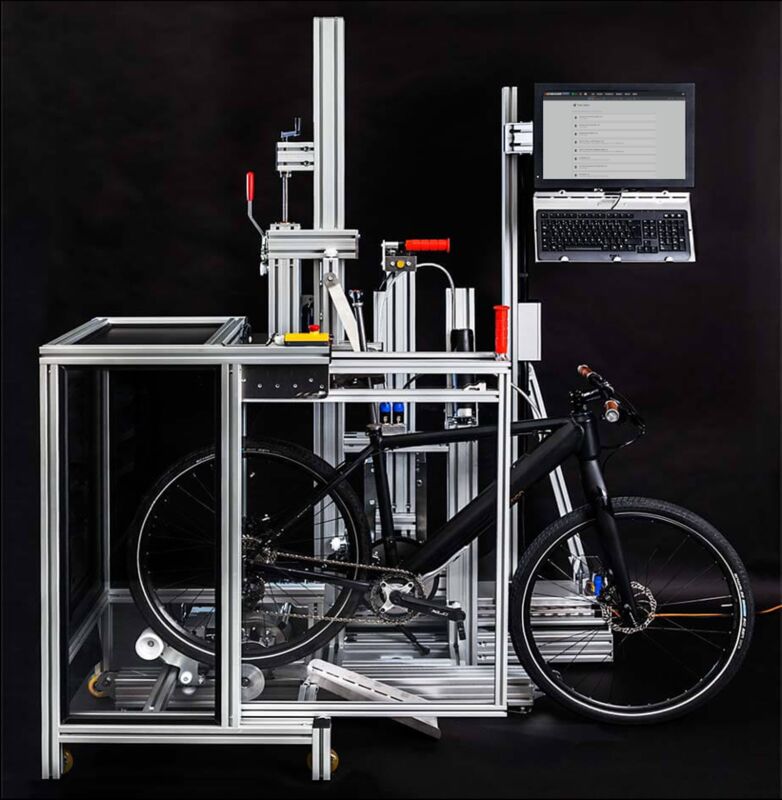 eChecker test bench with e-bike